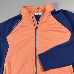 Peter Millar Hyperlight Merge Jacket Mens M Orange Blue Wind Water Resistant